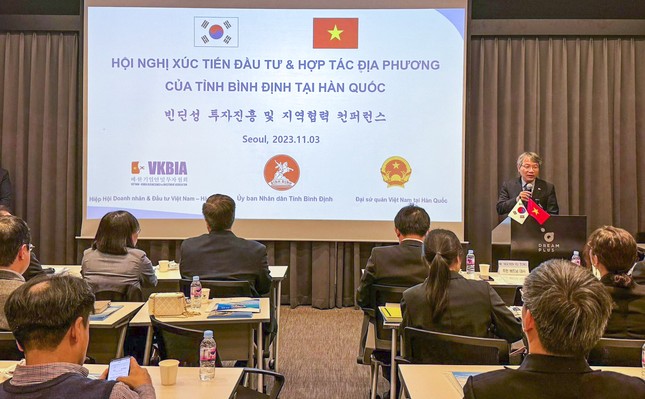 Hội nghị xúc tiến đầu tư và hợp tác địa phương của tỉnh Bình Định tại Hàn Quốc.